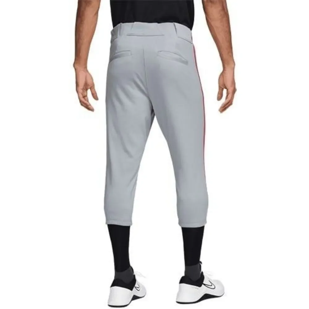 Nike Mens Medium Vapor Select High 3/4 Piped Baseball Pants Grey Red Adult Large